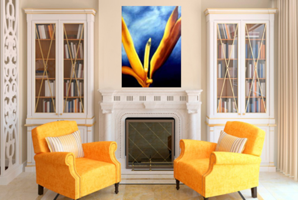 Bird of Paradise by Anni Adkins Room setting