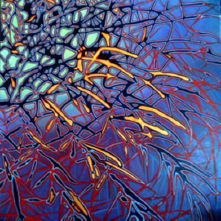Barrel Cactus,  Mixed Media Painting by Anni Adkins