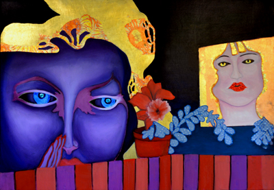 The Whisper,  Mixed Media Painting by Anni Adkins