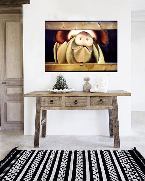 Tricia the Pig by Anni Adkins Room Settomg