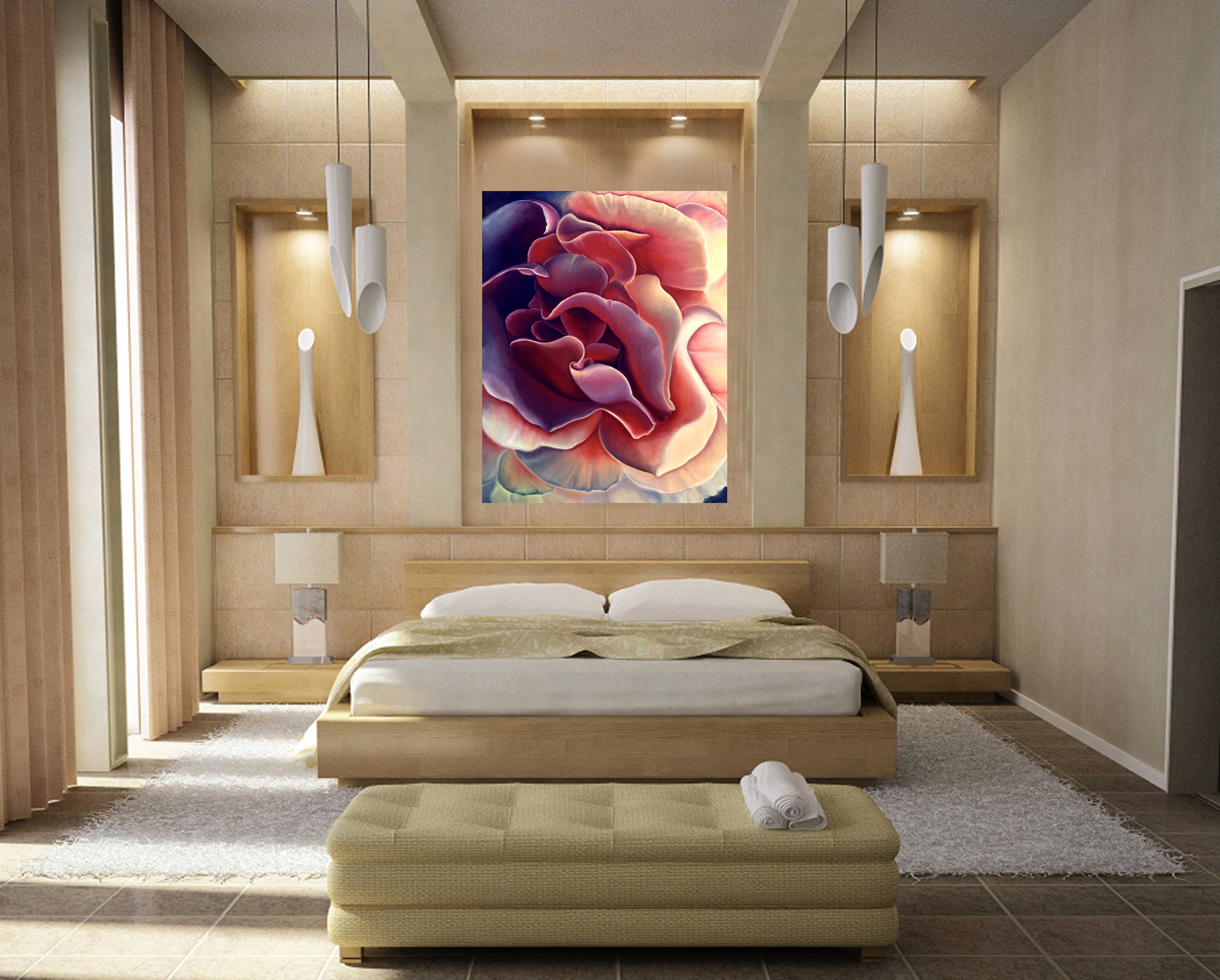 The Rose by Anni Adkins in Room Setting