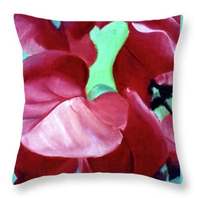 Boginvilla Flower by Anni Adkins Pillow