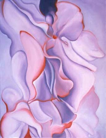 Georgia's Sweet Peas - Flower Painting by Anni Adkins