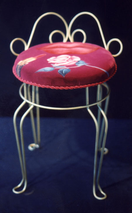 Lipstick Vanity Stool by Anni Adkins