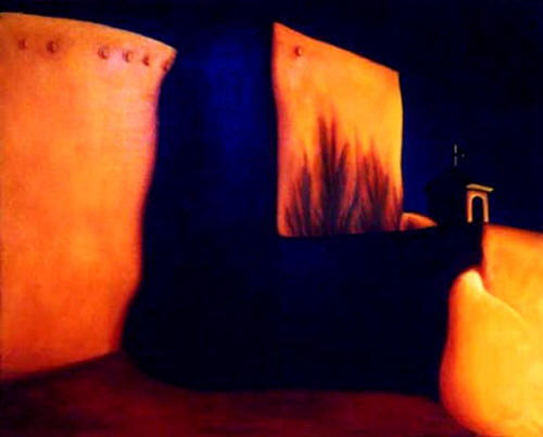 Mission St Francis Assisi in New Mexico by Anni Adkins